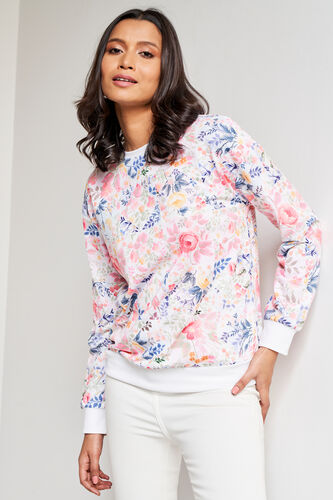 Multi Color Floral Straight Top, Multi Color, image 1